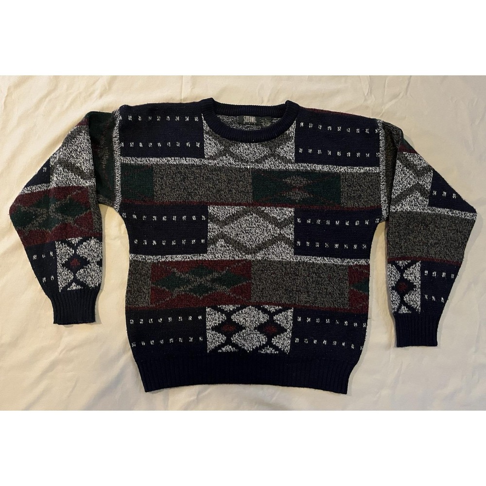 Vintage Sweater Stefano‎ Pullover Crewneck Acrylic L